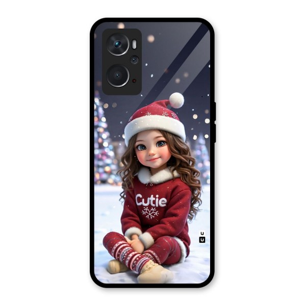 Girl In Snow Glass Back Case for Oppo K10 4G