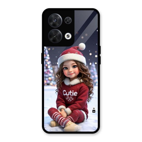 Girl In Snow Glass Back Case for Oppo Reno8 5G