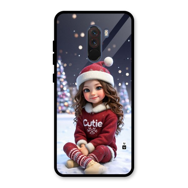 Girl In Snow Glass Back Case for Poco F1