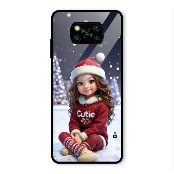 Girl In Snow Glass Back Case for Poco X3 Pro