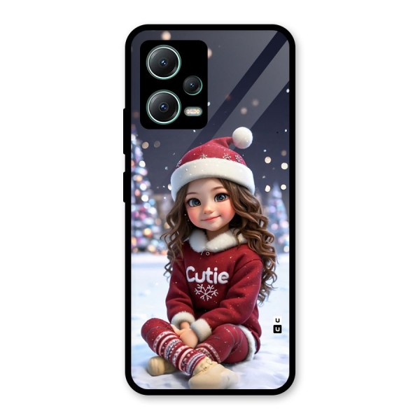 Girl In Snow Glass Back Case for Poco X5