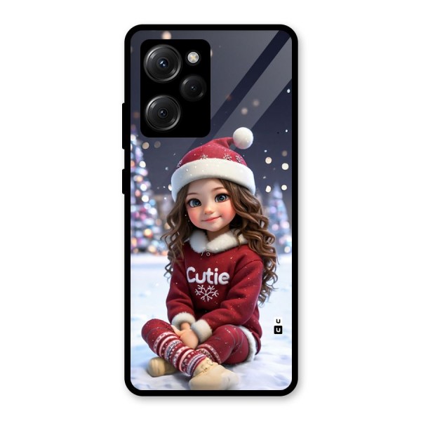 Girl In Snow Glass Back Case for Poco X5 Pro