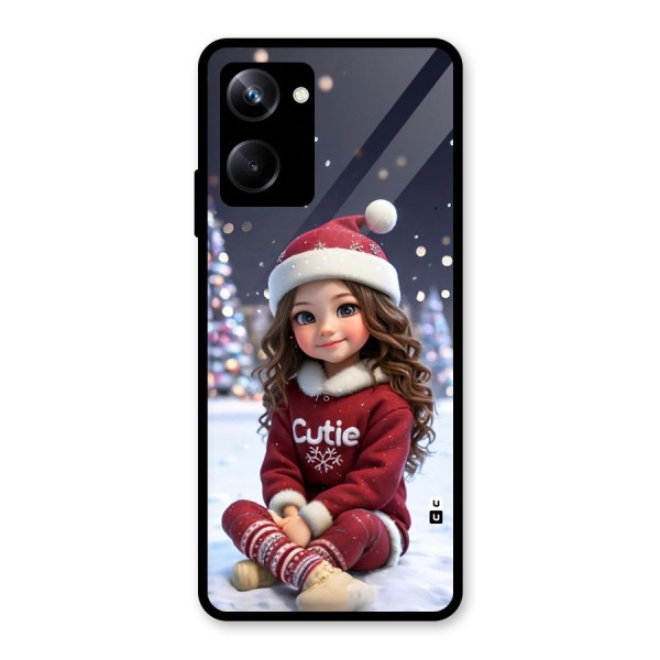 Girl In Snow Glass Back Case for Realme 10 Pro