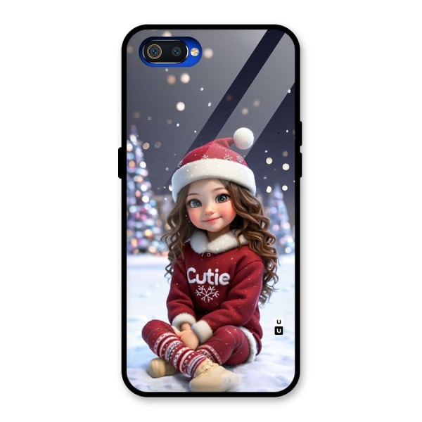 Girl In Snow Glass Back Case for Realme C2