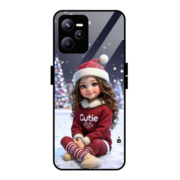 Girl In Snow Glass Back Case for Realme C35