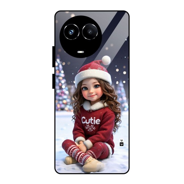 Girl In Snow Glass Back Case for Realme Narzo 60X