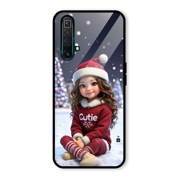 Girl In Snow Glass Back Case for Realme X3 SuperZoom