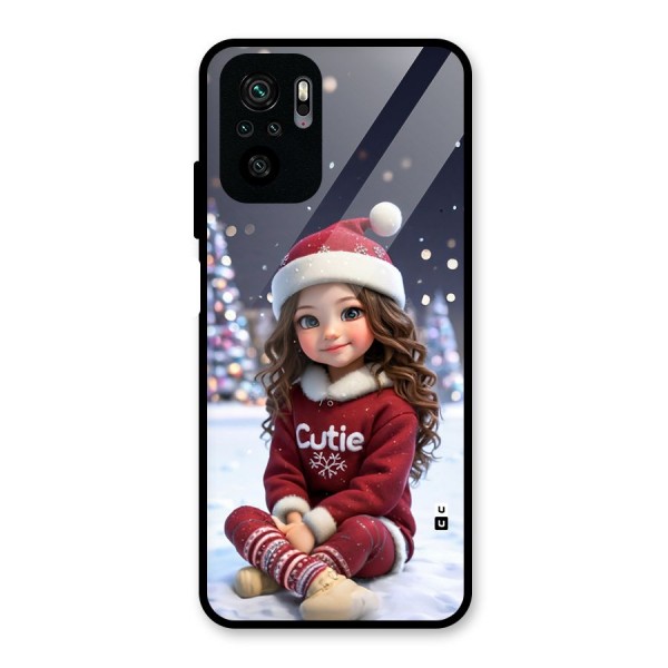 Girl In Snow Glass Back Case for Redmi Note 10