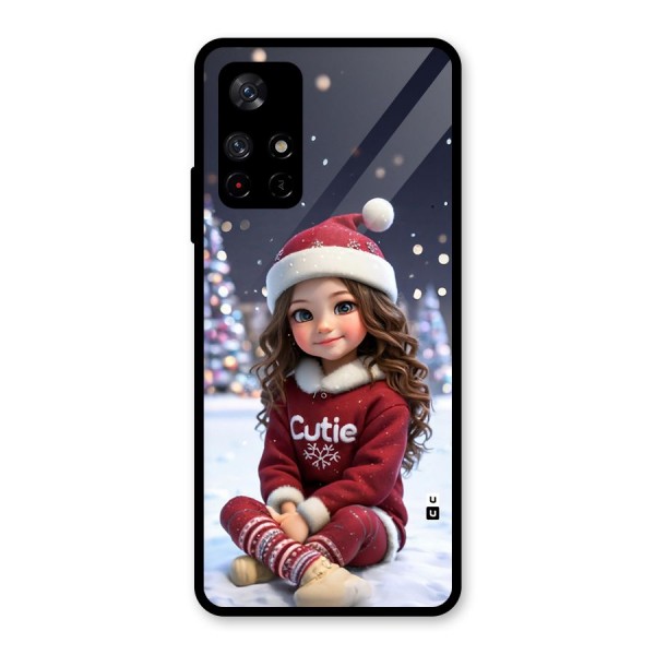 Girl In Snow Glass Back Case for Redmi Note 11T 5G