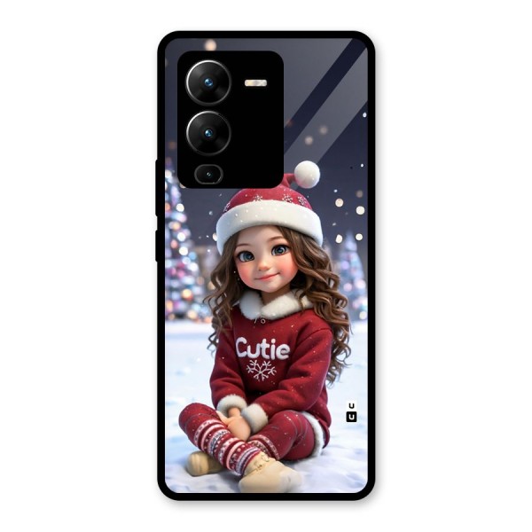 Girl In Snow Glass Back Case for Vivo V25 Pro