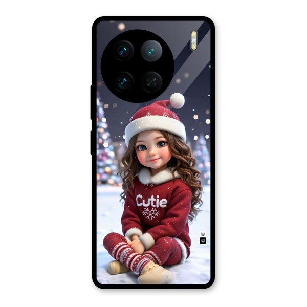 Girl In Snow Glass Back Case for Vivo X90 Pro