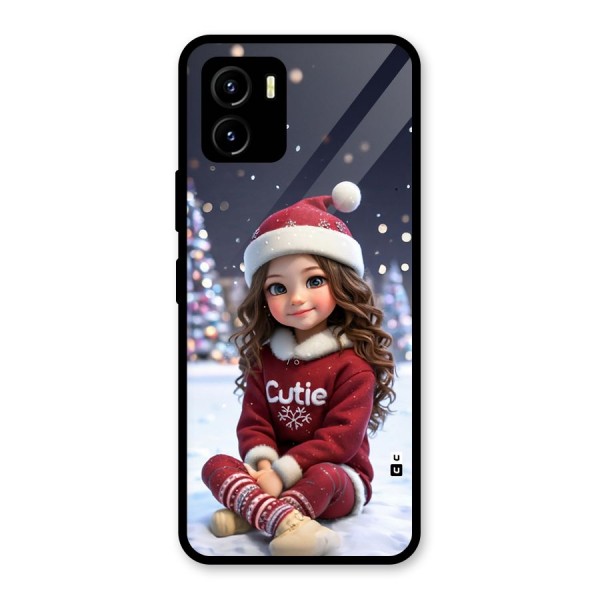 Girl In Snow Glass Back Case for Vivo Y15s