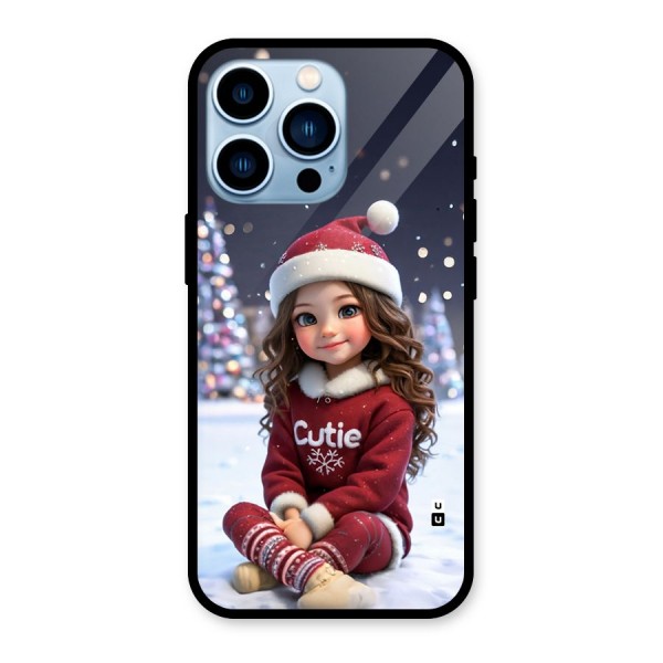 Girl In Snow Glass Back Case for iPhone 13 Pro