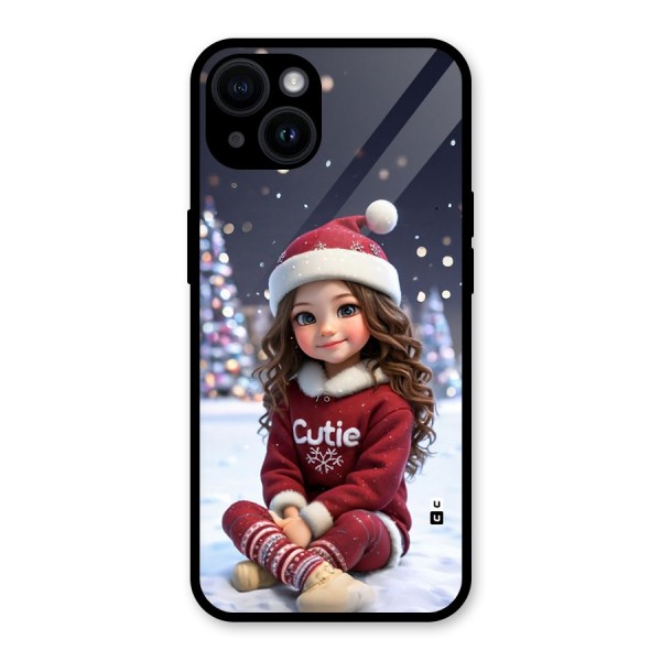 Girl In Snow Glass Back Case for iPhone 14