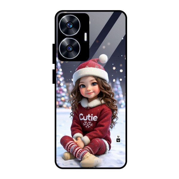 Girl In Snow Glass Back Case for realme C55