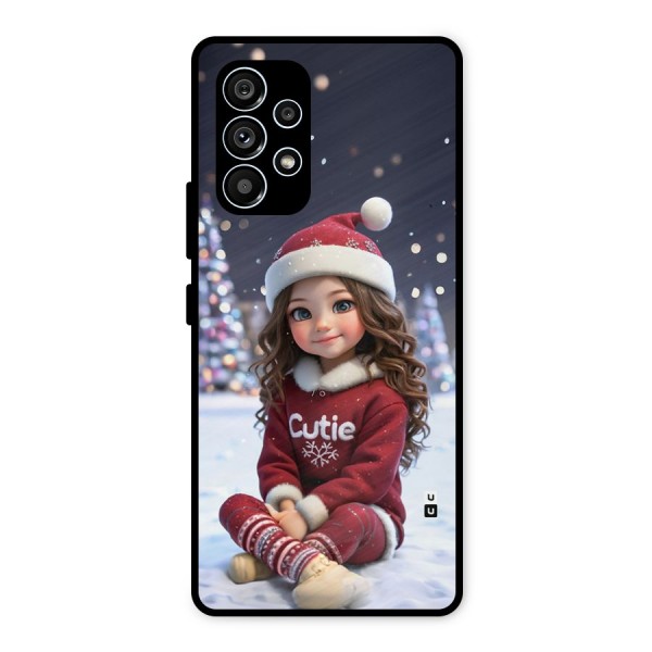 Girl In Snow Metal Back Case for Galaxy A53 5G