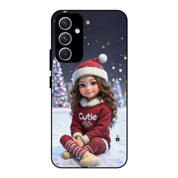 Girl In Snow Metal Back Case for Galaxy A54