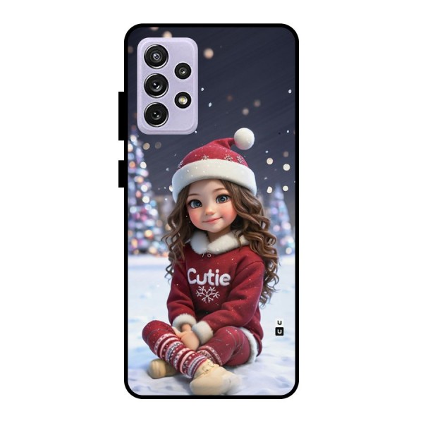 Girl In Snow Metal Back Case for Galaxy A72