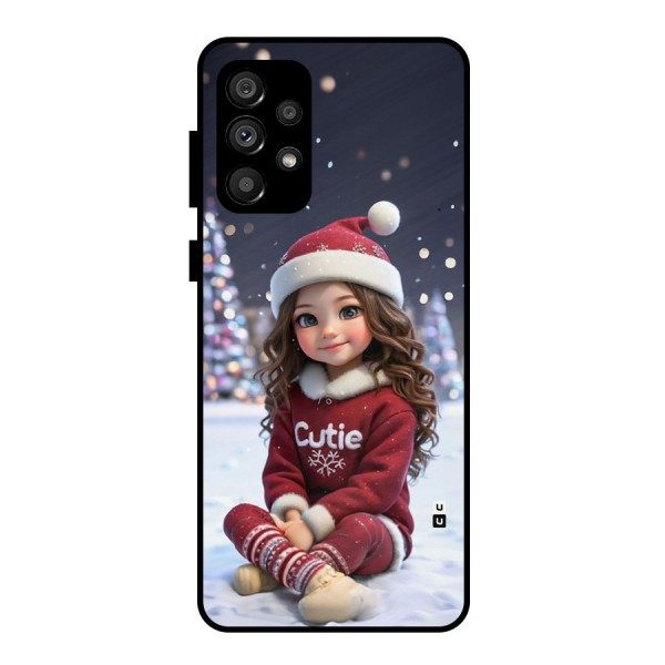 Girl In Snow Metal Back Case for Galaxy A73 5G