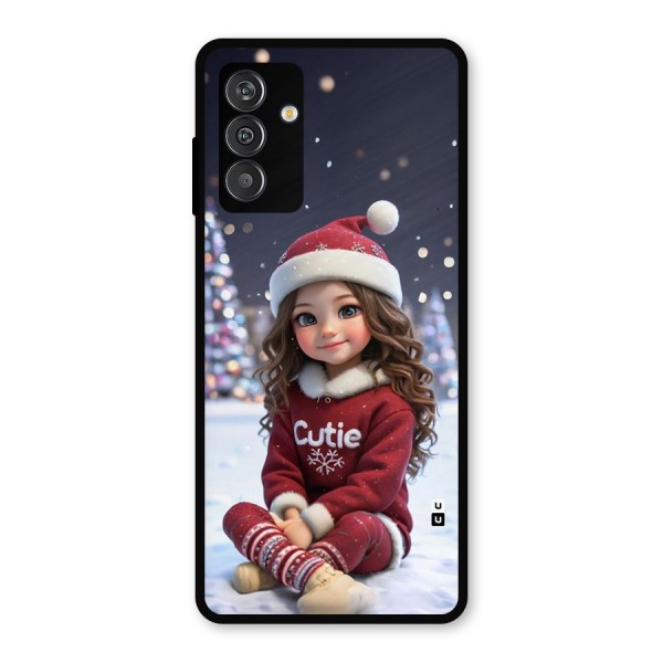 Girl In Snow Metal Back Case for Galaxy M14 5G