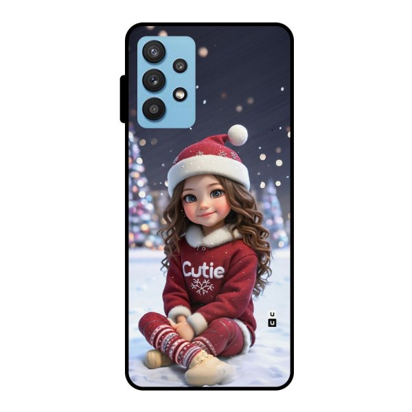 Girl In Snow Metal Back Case for Galaxy M32 5G