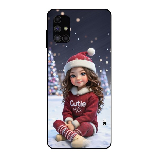 Girl In Snow Metal Back Case for Galaxy M51