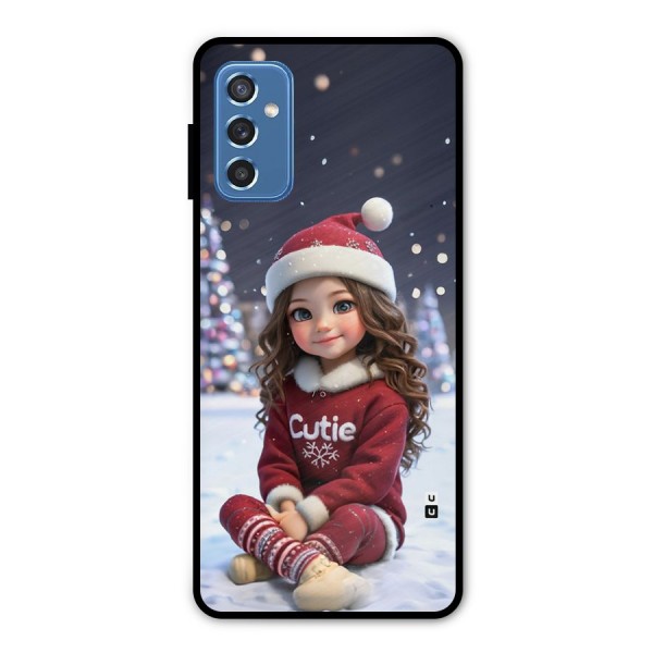 Girl In Snow Metal Back Case for Galaxy M52 5G