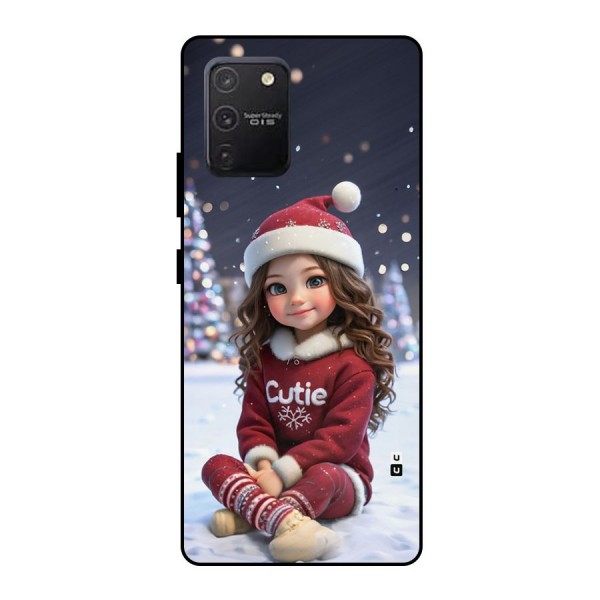 Girl In Snow Metal Back Case for Galaxy S10 Lite