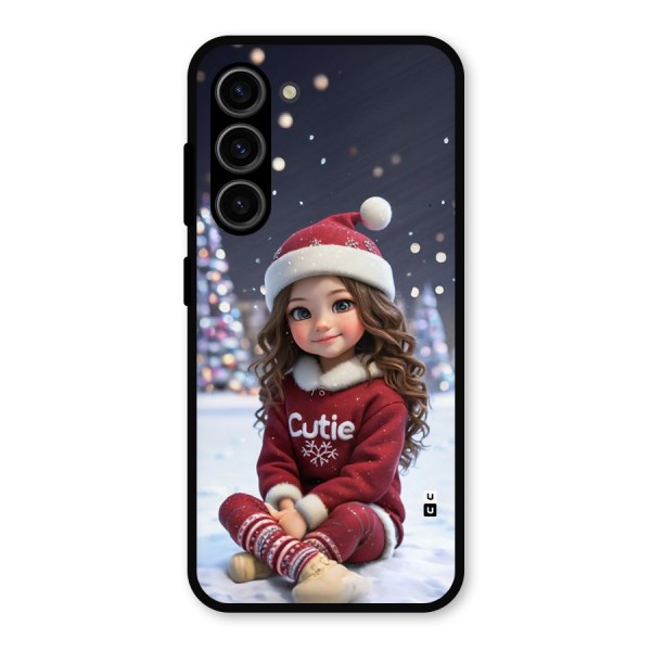 Girl In Snow Metal Back Case for Galaxy S23