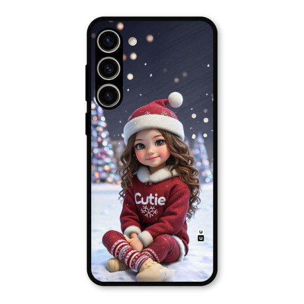 Girl In Snow Metal Back Case for Galaxy S23 Plus