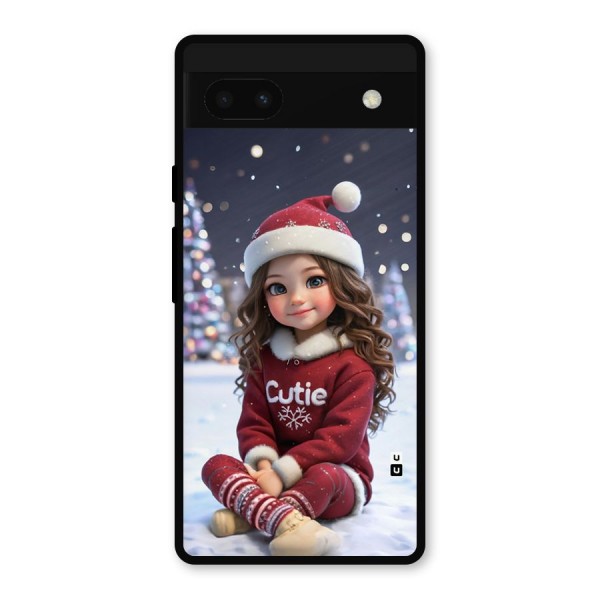 Girl In Snow Metal Back Case for Google Pixel 6a