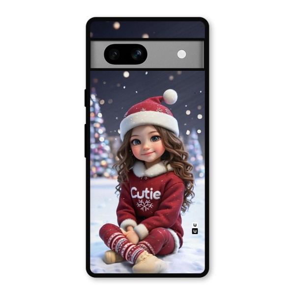 Girl In Snow Metal Back Case for Google Pixel 7a