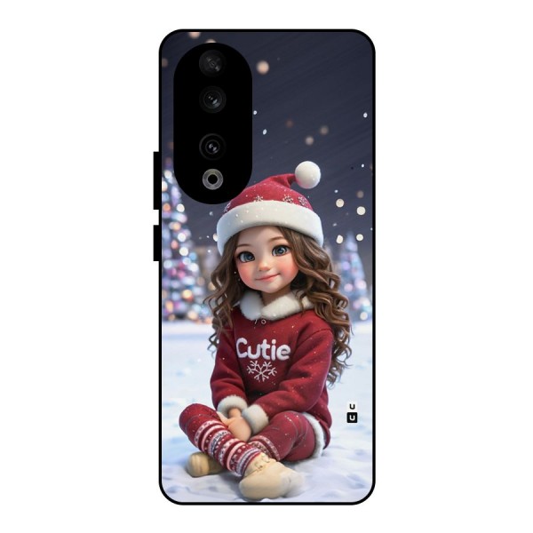 Girl In Snow Metal Back Case for Honor 90