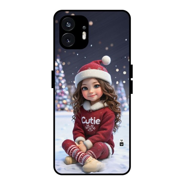 Girl In Snow Metal Back Case for Nothing Phone 2