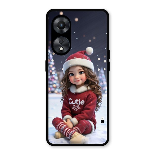 Girl In Snow Metal Back Case for Oppo A78