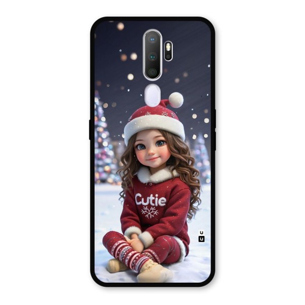 Girl In Snow Metal Back Case for Oppo A9 (2020)