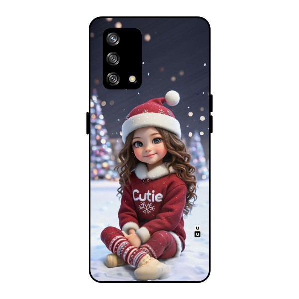 Girl In Snow Metal Back Case for Oppo F19s