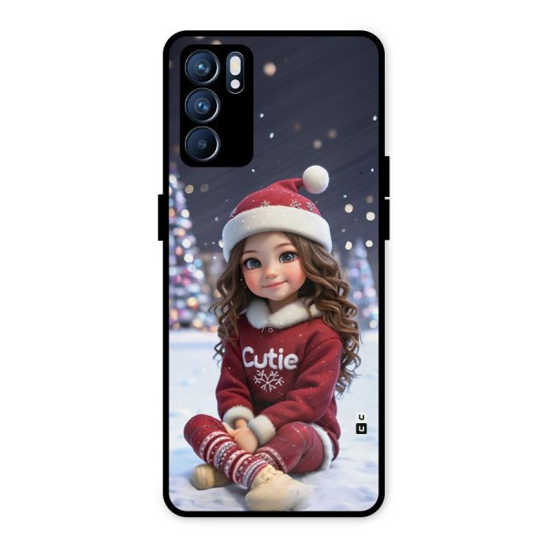 Girl In Snow Metal Back Case for Oppo Reno6 5G