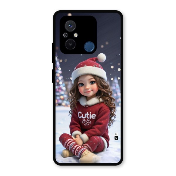 Girl In Snow Metal Back Case for Poco C55