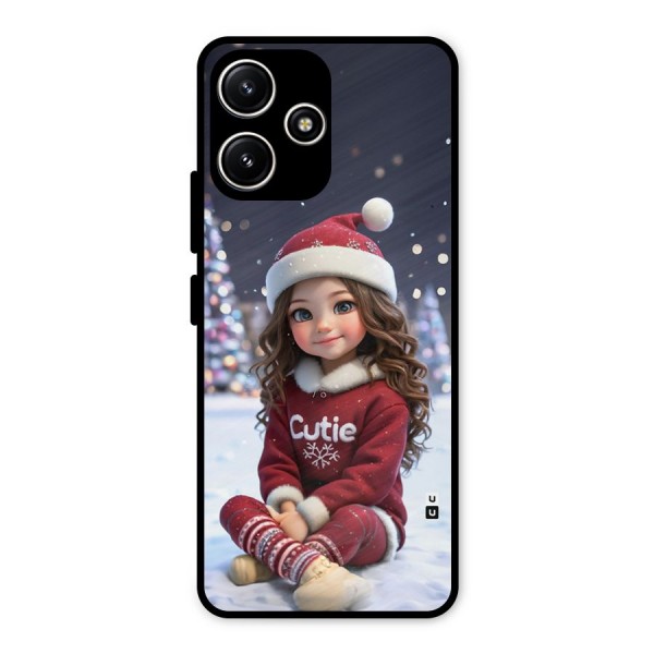 Girl In Snow Metal Back Case for Poco M6 Pro