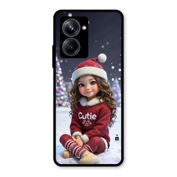 Girl In Snow Metal Back Case for Realme 10 Pro