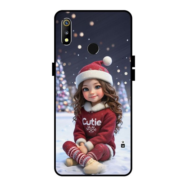 Girl In Snow Metal Back Case for Realme 3