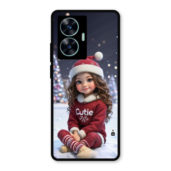 Girl In Snow Metal Back Case for Realme C55