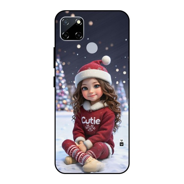 Girl In Snow Metal Back Case for Realme Narzo 20