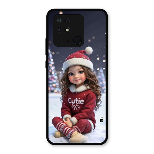 Girl In Snow Metal Back Case for Redmi 10