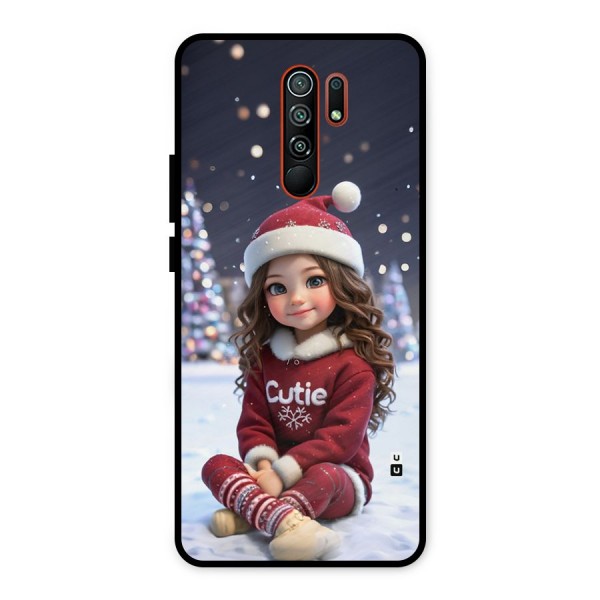 Girl In Snow Metal Back Case for Redmi 9 Prime