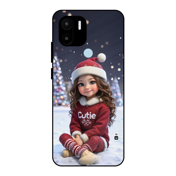 Girl In Snow Metal Back Case for Redmi A1 Plus