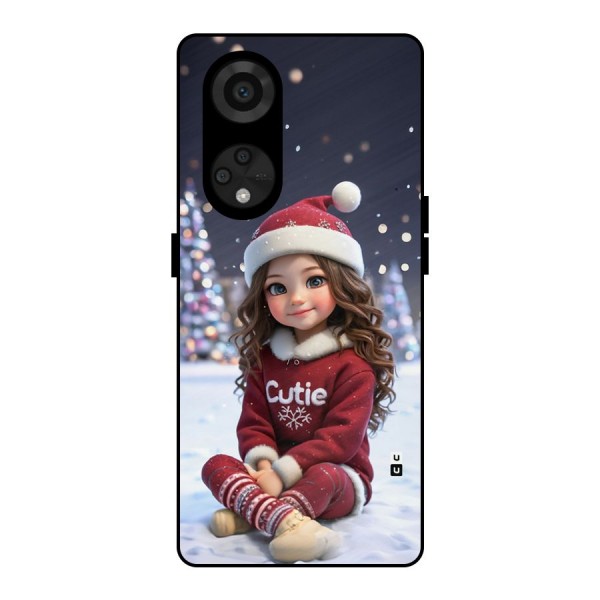 Girl In Snow Metal Back Case for Reno8 T 5G