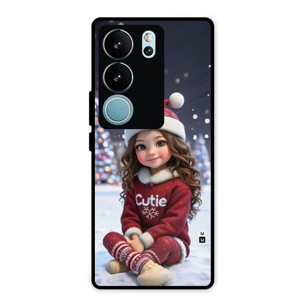 Girl In Snow Metal Back Case for Vivo V29 Pro