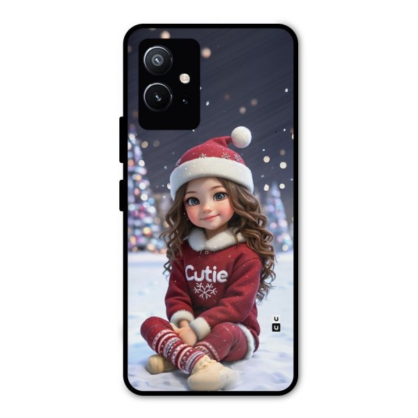 Girl In Snow Metal Back Case for Vivo Y75 5G